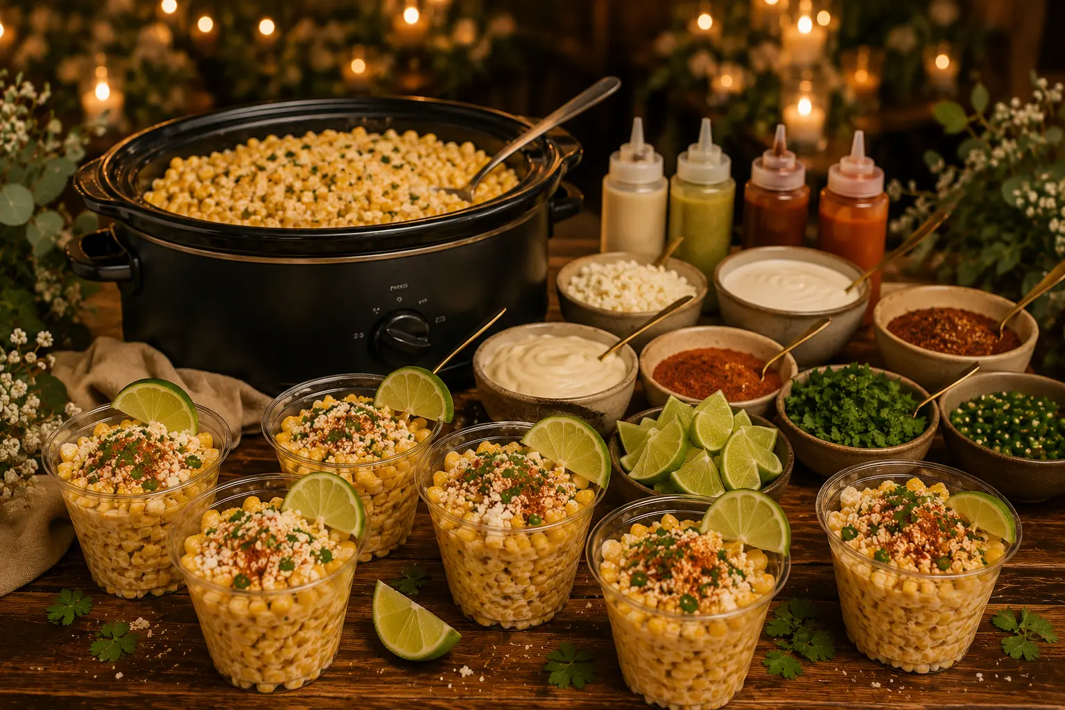 Esquites served with premium event presentation
