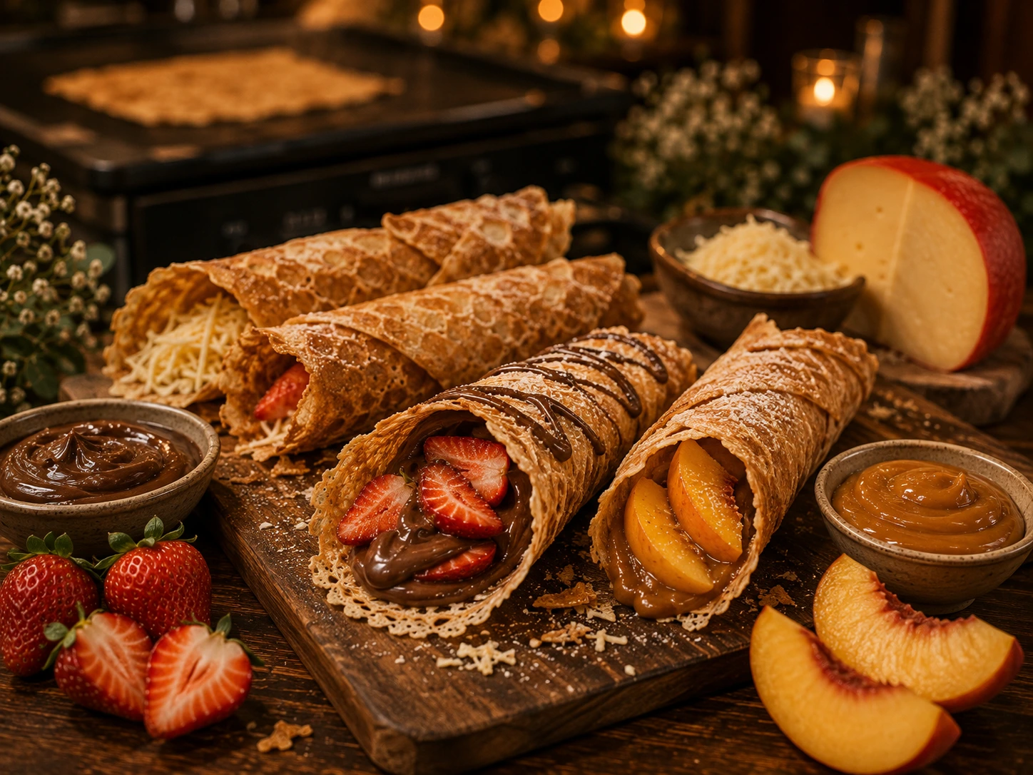 Yucatán-style marquesita with queso de bola and chocolate